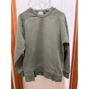 Berkley Jensen Mens Olive Green Crewneck Sweatshirt Fleece Pullover Size S